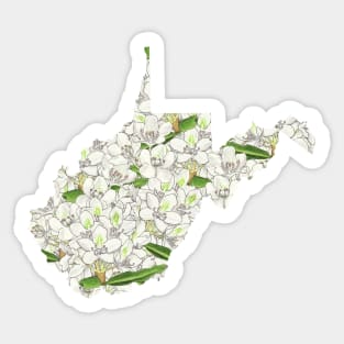 West Virginia in Flowers Sticker